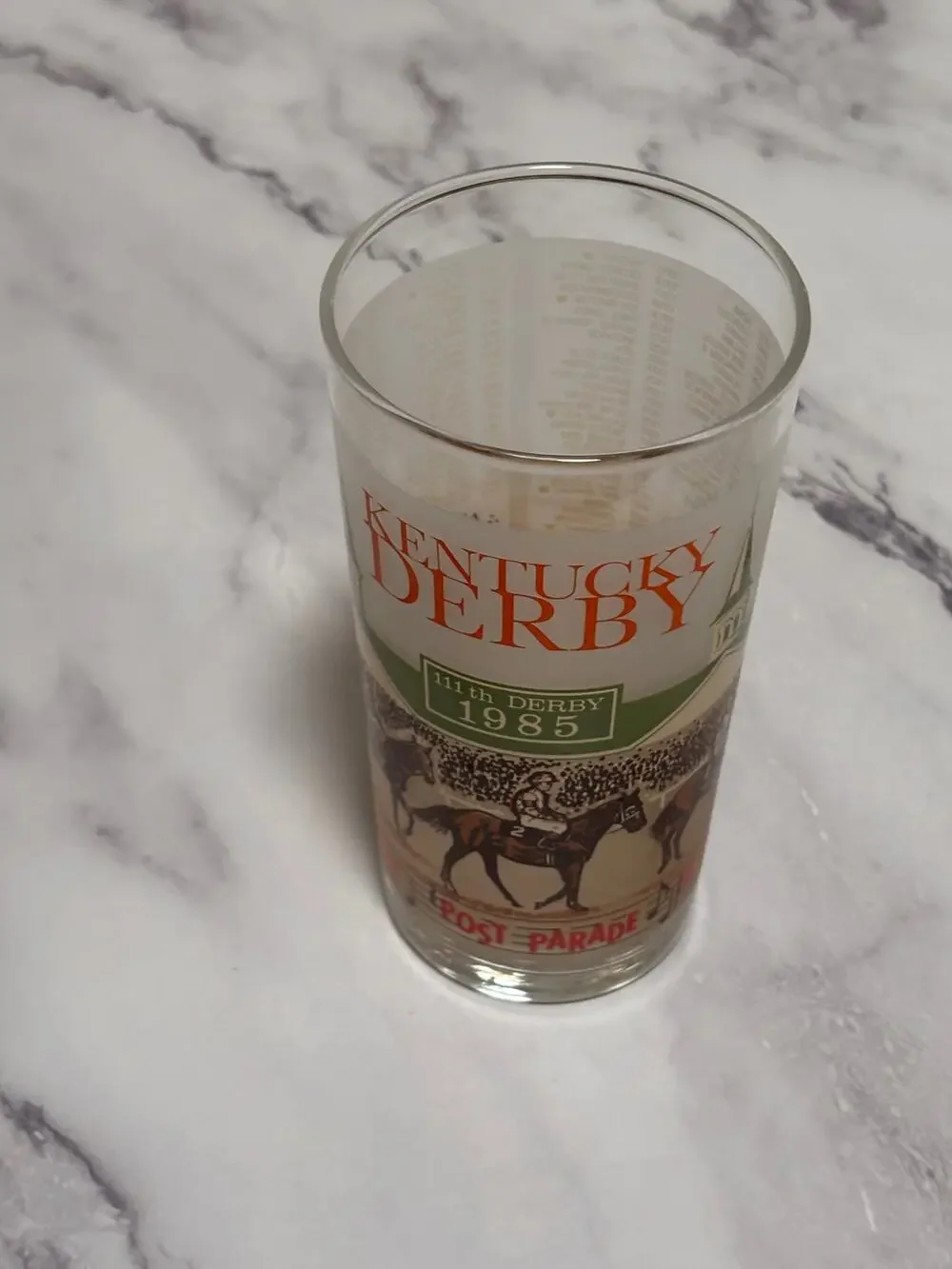 1985 Kentucky Derby Official 111 Churchill Downs Vintage Julep Glass Louisville